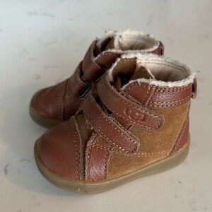 UGG Tan and Brown Baby Boots- Size 2/3